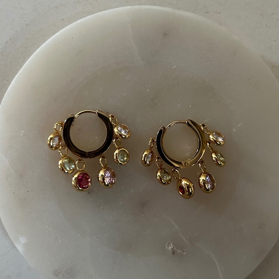 Rainbow Gem Earrings