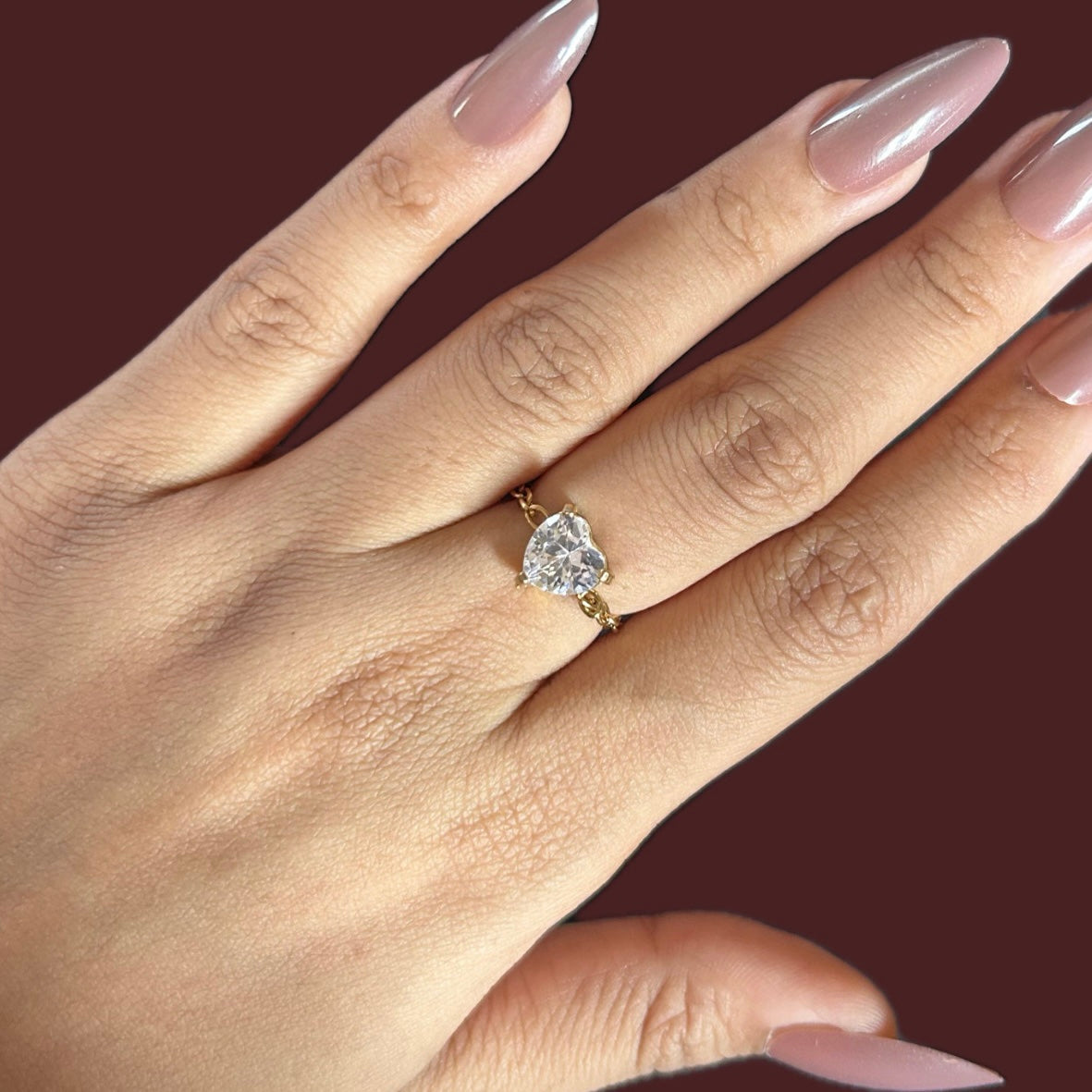 Big Heart Chain Ring - Adjustable